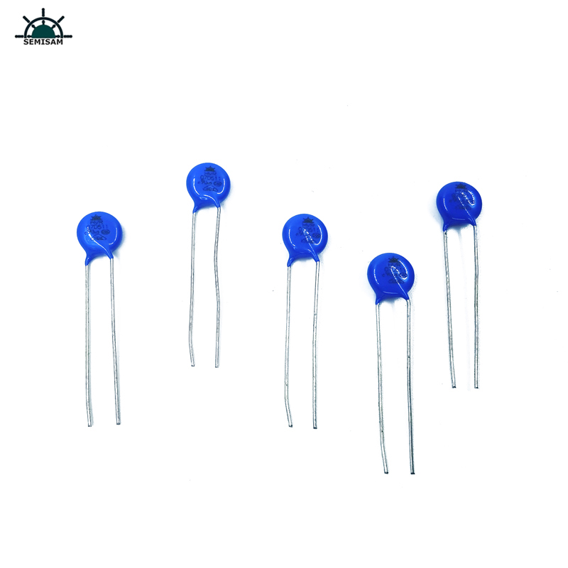 Originální výrobce Dlouhý olovo, modrý silikonový MOV 7d511 510V 7mm odpor MOV varistor